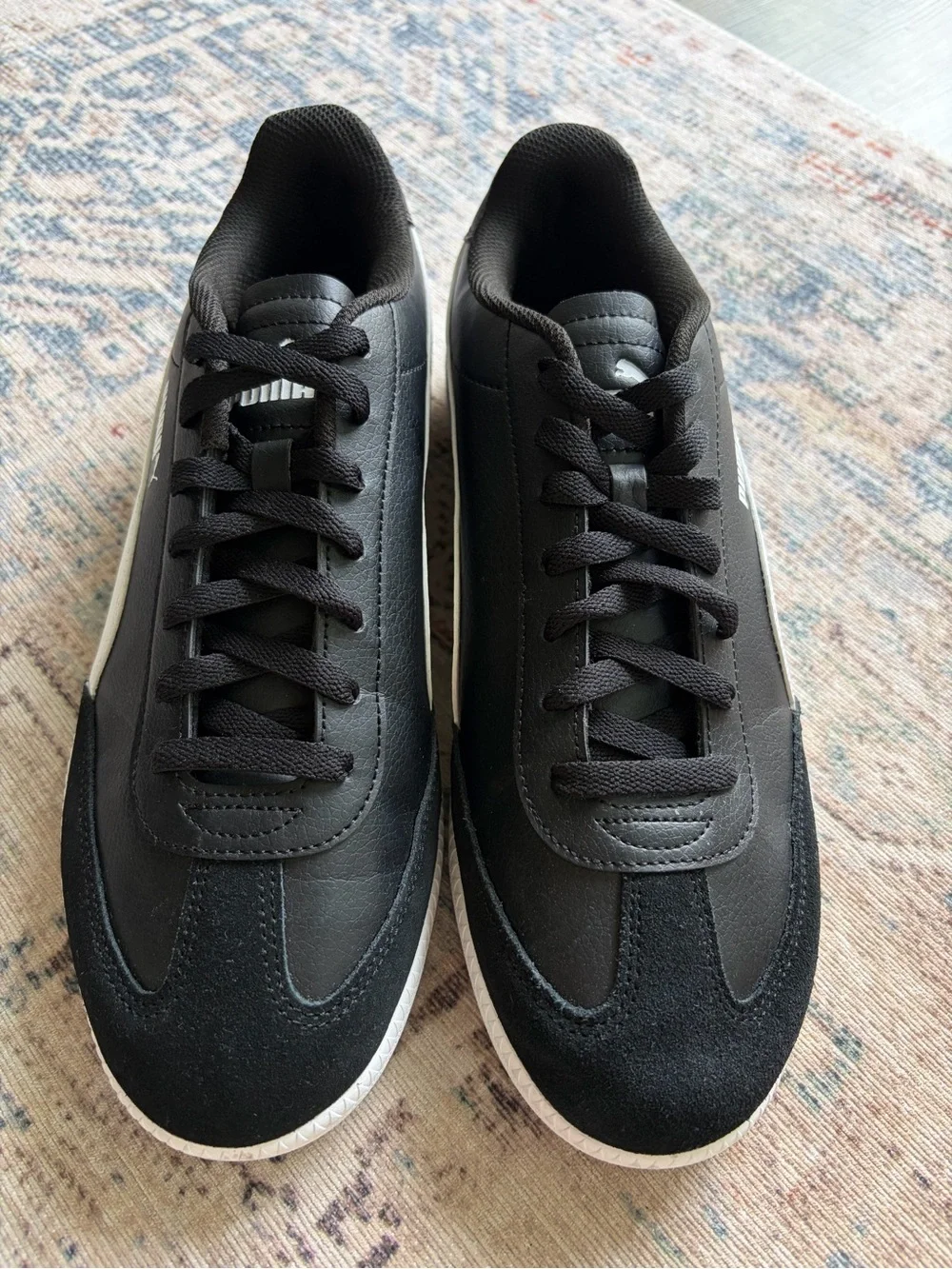 Puma Men’s Black and White Classic Low-Top Sneakers